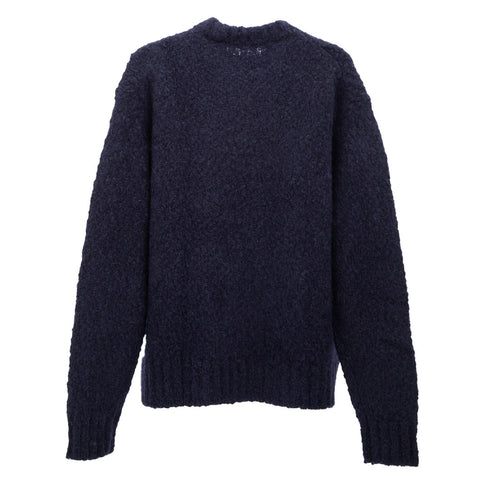Norse Projects Rasmus Relaxed Flamé Alpaca Sweater Navy N45-05897000 Degli Uberti